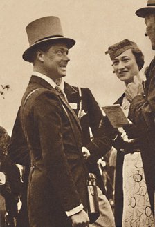 'Ascot, June, 1935 - King Edward, then Prince of Wales, with Mrs. Simpson', 1937. Artist: Unknown.