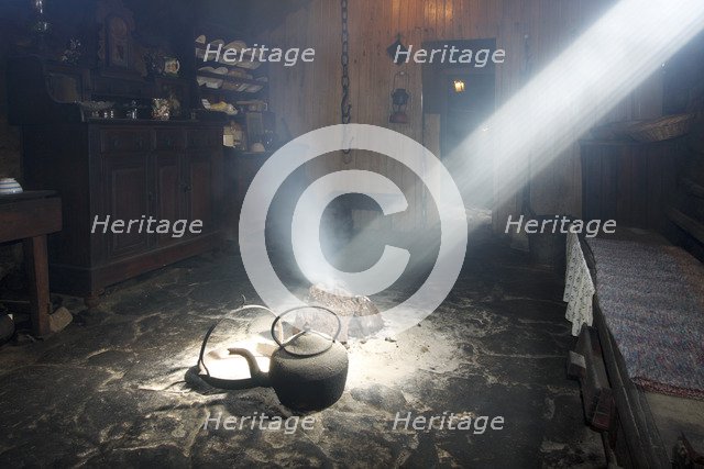 Interior of a Blackhouse, Arnol, Lewis, Outer Hebrides, Scotland, 2009.