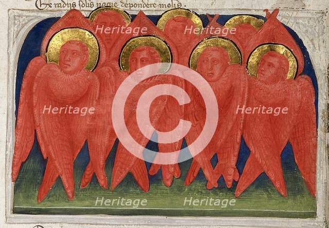 Seraphs (From Regia Carmina by Convenevole da Prato). Artist: Pacino di Buonaguida (active 1302-1343)