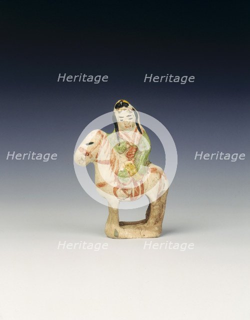 Cizhou figure of a woman on a horse, Jin/Yuan dynasty, China, 13th century. Artist: Unknown