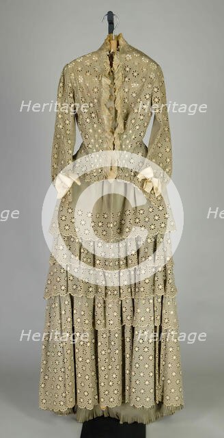 Morning dress, French, ca. 1880. Creators: House of Worth, Charles Frederick Worth.