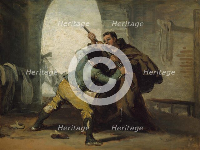 Friar Pedro Wrests the Gun from El Maragato, c. 1806. Creator: Francisco Goya.
