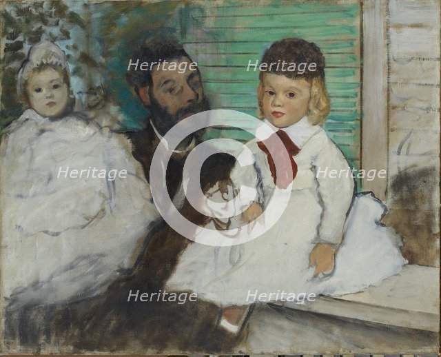 Ludovic Lepic and his Daughters, c. 1871.