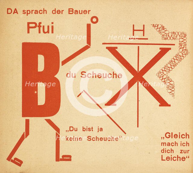 The Scarecrow. Fairytale (Die Scheuche. Märchen), 1925. Creator: Schwitters, Kurt (1887-1948).