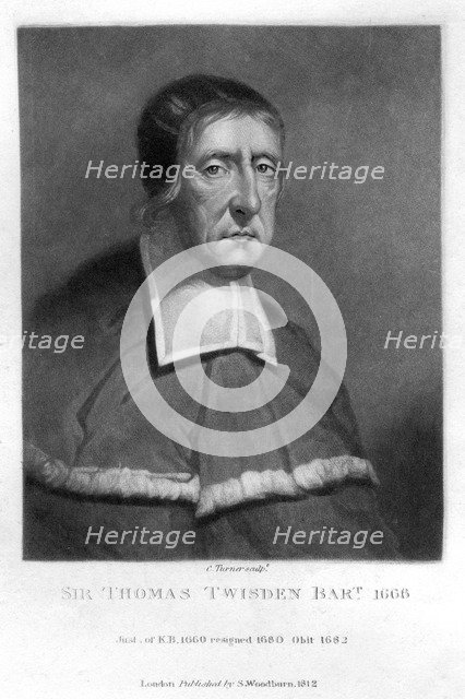 Sir Thomas Twisden, politician, 1812.Artist: C Turner