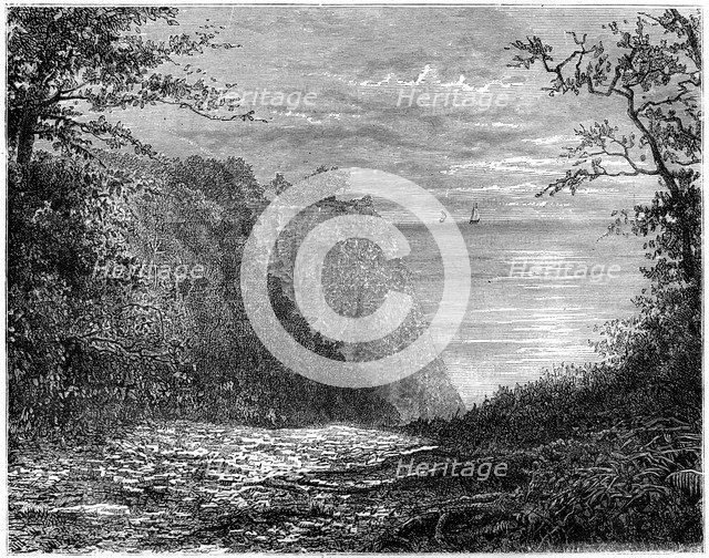 The chalk cliffs at the Königsstuhl, Rügen, Germany, 19th century.Artist: Francois Stroobant