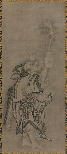 Hotei with Daoist Immortals: Immortal with Gourd and Dragon, c. 1575-1600. Creator: Ky?seki Tomonobu (Japanese, 1653-1721).