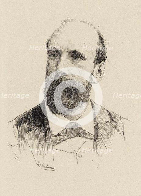 Portrait of the Composer Gaston Salvayre (1847-1916) , 1894. Creator: Lalauze, Adolphe (1838-1906).