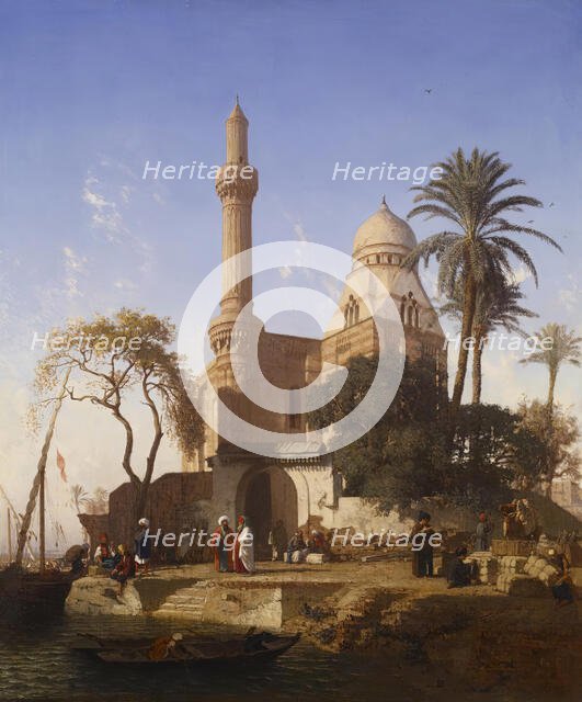 Landscape with Mosque, 19th century. Creator: Prosper Georges Antoine Marilhat.