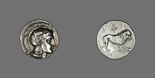 Stater (?) (Coin) Depicting the Goddess Athena, 4th-mid 3rd century BCE. Creator: Unknown.