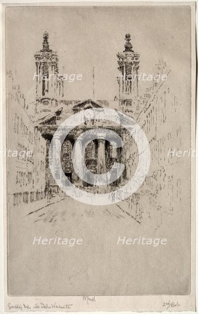 St. Johns, Westminster, 1895. Creator: Joseph Pennell (American, 1857-1926).