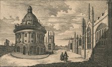 'St. Mary's Church & Radcliffe Library at Oxford', c18th century.  Creator: Unknown.
