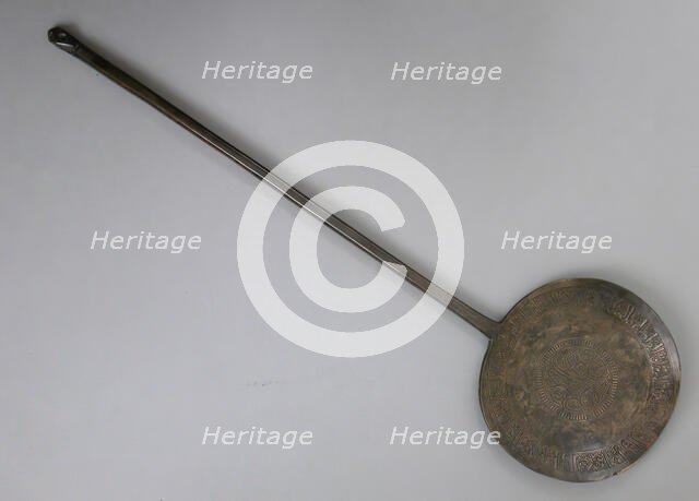 Long-Handled Spoon Inscribed in Arabic with Good Wishes, Iran, 11th century. Creator: Mahmud ibn Muhammad ibn Abi al-Hasan.