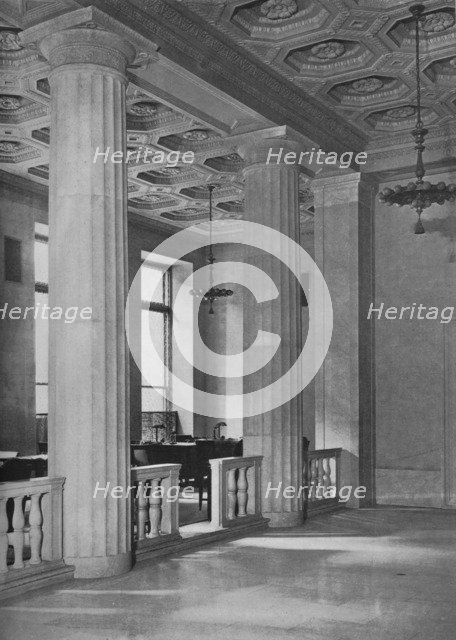 Detail of officers' space - Uptown Branch Building, National City Bank, New York, 1922. Artist: Unknown.