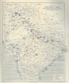 'Map of Northern India', 1901. Creator: John Bartholomew.