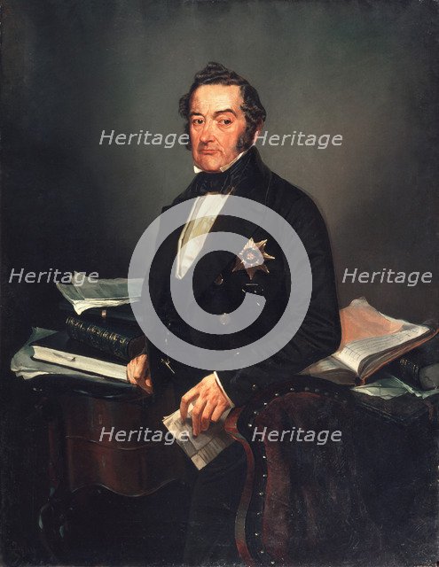 Portrait of the Senator Ivan Tolstoy. Artist: Zichy, Mihály (1827-1906)