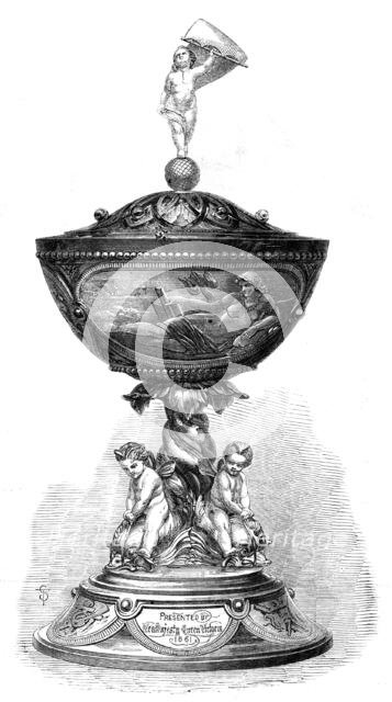 The Queen's Cup, won by Mr. Johnson's Audax at the Royal Western Yacht Club Regatta, 1861. Creator: Unknown.