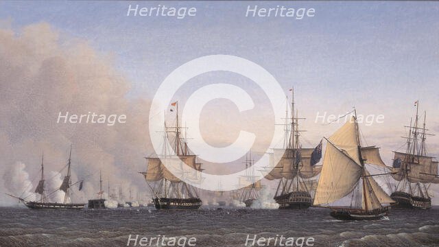 The Battle of Rheden on 2 April 1801, 1828-1832. Creator: Emil Normann.