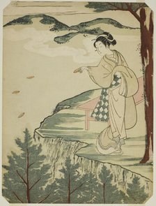 Tossing Dishes Over a Cliff, c. 1766/67. Creator: Suzuki Harunobu.