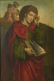 Saint John the Evangelist Weeping, c. 1500. Creator: Coter, Colijn de (ca. 1445-ca. 1540).