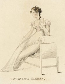 Fashion Plate (Evening Dress), 1813. Creator: Unknown.