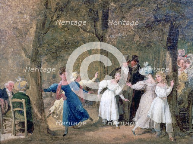 'Reunion in the Luxembourg Gardens', 1761-1845. Artist: Louis Leopold Boilly