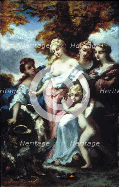Diana After the Hunt, c1848. Creator: Narcisse Virgile Diaz de la Pena.