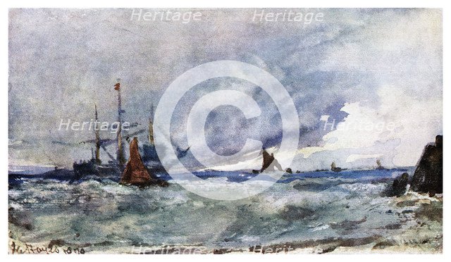 'A Study of Sky and Sea from the Deck of a Vessel off Tarifa', 1901. Artist: Unknown