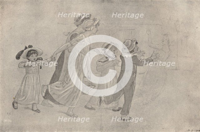 'Water-Colour Drawing for Colour Wood-Block Print', 1880-1890, (1923). Artist: Catherine Greenaway.