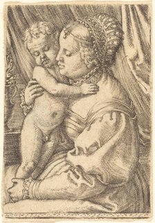 Madonna with Flower Vase, c. 1520. Creator: Barthel Beham.