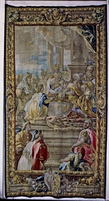 Solomon anointed as king of Israel', tapestry made ??by the Royal Tapestry Factory on cardboards …