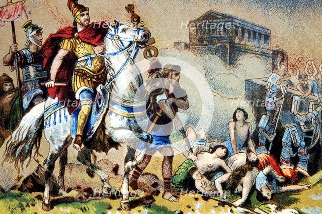Conquest and destruction of Jerusalem after a long siege by the Roman legions under Titus, in 70.