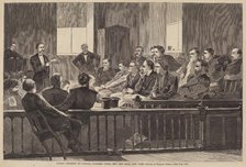 Jurors Listening to Counsel, Supreme Court, New City Hall, New York, published 1869. Creator: Winslow Homer.