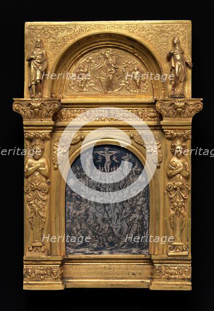 Pax with the Crucifixion between Two Thieves, c. 1460. Creator: Maso Finiguerra.