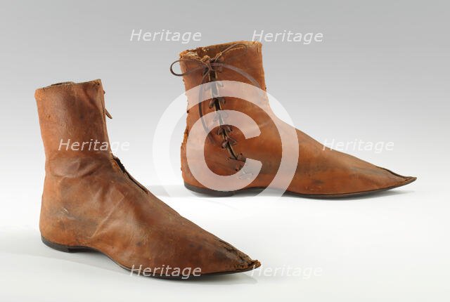Boots, British, 1790-1820. Creator: Unknown.