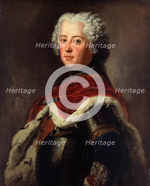 Portrait of Frederick II of Prussia (1712–1786) as Crown Prince, 1739. Artist: Pesne, Antoine (1683-1757)