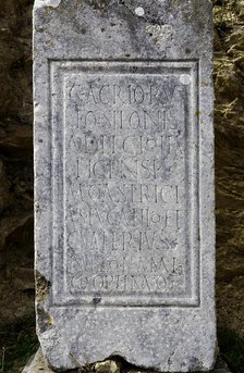 Inscription dedicated to an Italica citizen, Miróbriga, Portugal, 1st-4th centuries (2008). Creator: Unknown.