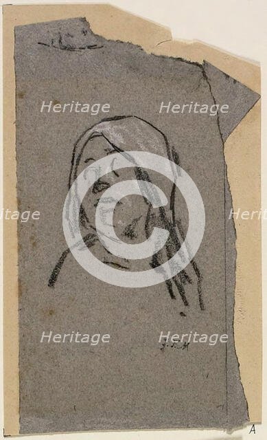 Study of Woman's Head, c. 1853. Creator: Jean Francois Millet.