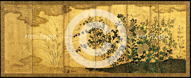 Autumn landscape with wild geese, c. 1650. Artist: Anonymous  