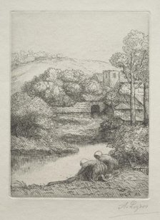 The Washing Place, called The Washerwomen (Le Lavoir, Dite "Les Laveuses"). Creator: Alphonse Legros (French, 1837-1911).