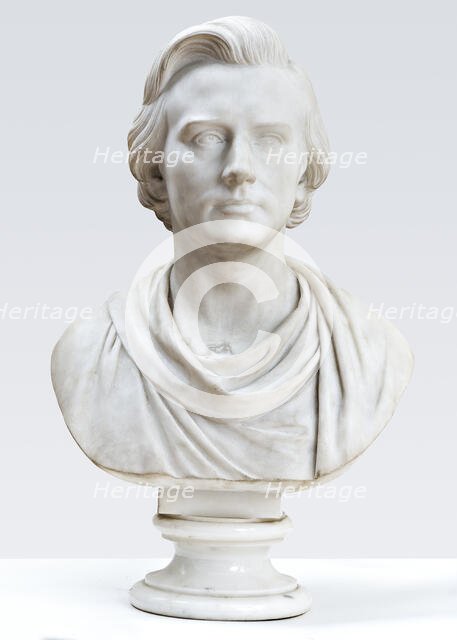 Marble bust of Peter Heise (1830-79), January 31, 1862. Creator: Herman Wilhelm Bissen.