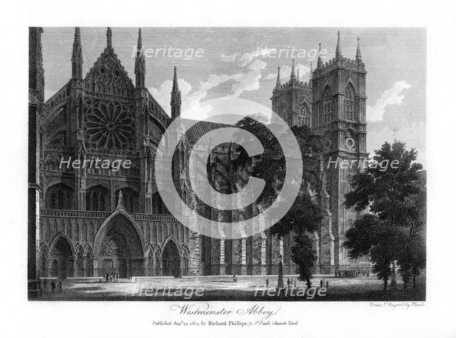 Westminster Abbey, London, 1804.Artist: Rawle
