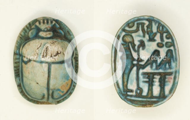 Scarab: The God Ptah with Name of Usermaatra Setepenra (Ramesses II), Egypt, New Kingdom... Creator: Unknown.