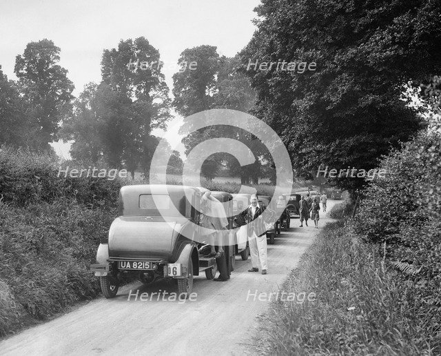 Morris Doctors Coupe at the JCC Inter-Centre Rally, 1932. Artist: Bill Brunell.