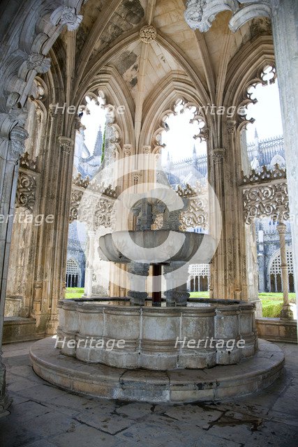 Fountain, Cloister of King John I, Monastery of Batalha, Batalha, Portugal, 2009. Artist: Samuel Magal