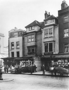 Jewish butcher's, Aldgate High Street, London, c1905. Artist: Unknown