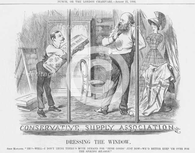 'Dressing the Window', 1886. Creator: Joseph Swain.