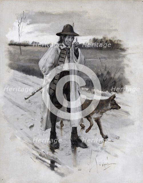 Man and beast, c1886. Creator: Georges Antoine Rochegrosse.