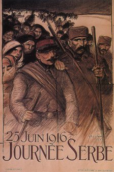 Serbia Day, 25 June 1916, 1916. Artist: Steinlen, Théophile Alexandre (1859-1923)