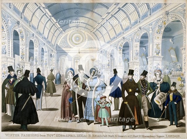 'Winter Fashions from November 1834 to April 1835', 1834.                             Artist: Anon